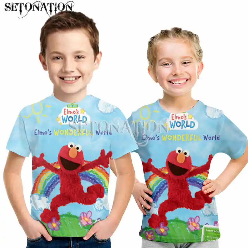 Kawaii Улица Сезам Elmo 2022 для мальчиков Высокое качество 3D печать футболка o-образный вырез рубашка рукава Детская одежда повседневный день рождения топы
Kawaii Улица Сезам Elmo 2022 для мальчиков Высокое качество 3D печать футболка o-образный вырез рубашка рукава Детская одежда повседневный день рождения топы