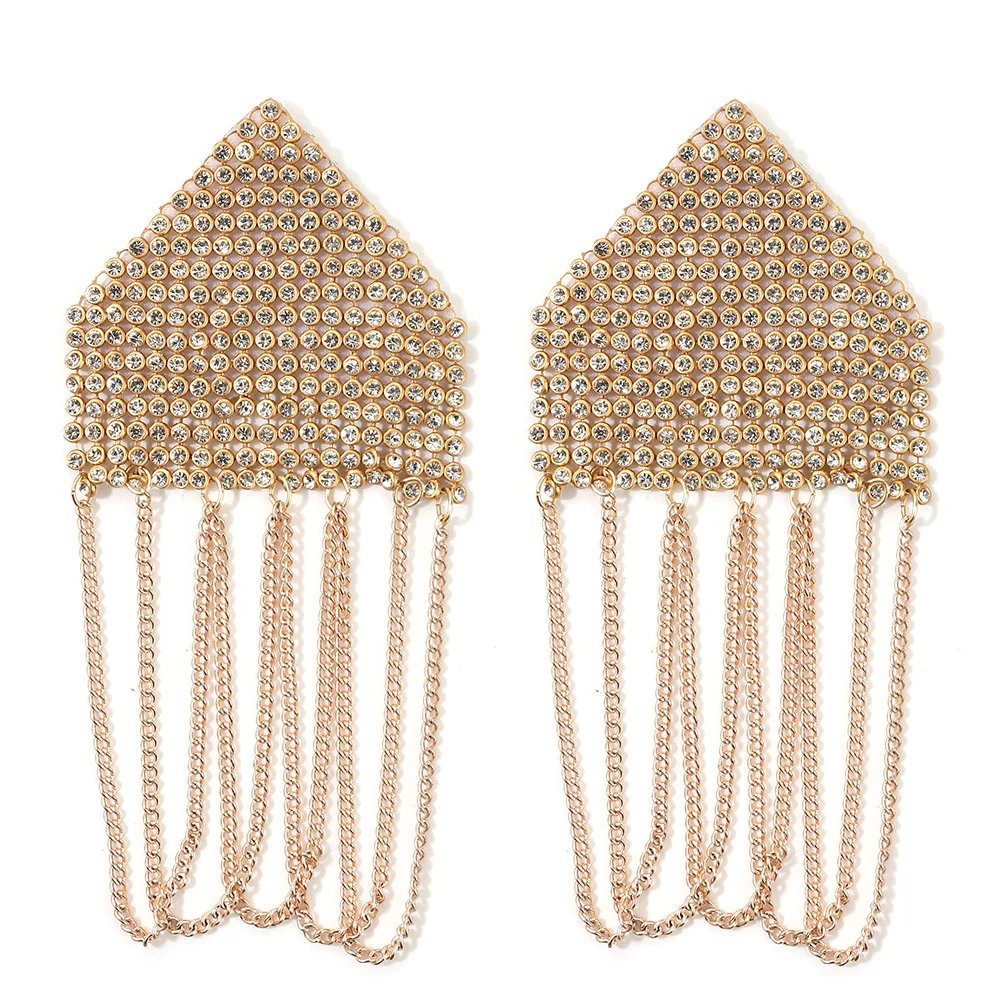 Women New 1 Pair Rhinestone Nipple Cover Sexy Metal Tassel Decor Nipple Stickers Reusable Silicone Nipple Pasties Chest Stickers
Women New 1 Pair Rhinestone Nipple Cover Sexy Metal Tassel Decor Nipple Stickers Reusable Silicone Nipple Pasties Chest Stickers