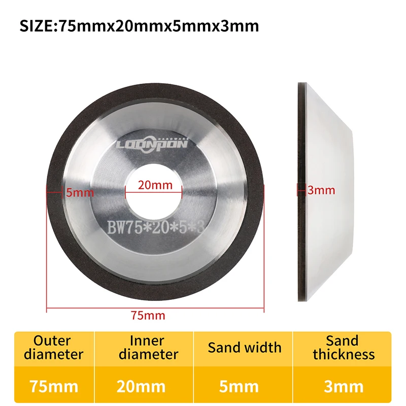 Loonpon алмазный шлифовальный круг чашка для твердосплавного металла 75/100/125/150 мм
Loonpon алмазный шлифовальный круг чашка для твердосплавного металла 75/100/125/150 мм