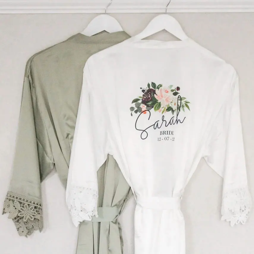 Bridesmaid Robes With A Burgundy Bouquet Personalised Gown Plus Size Maid Of Honour Gift Lace Satin Bridal Gown Women Dress 2022
Bridesmaid Robes With A Burgundy Bouquet Personalised Gown Plus Size Maid Of Honour Gift Lace Satin Bridal Gown Women Dress 2022