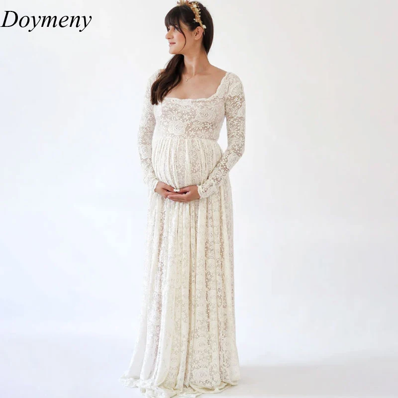 

Doymeny свадебное платье для беременных с О-образным вырезом со шлейфом атласная Иллюзия аппликации простой трапециевидный цветочный принт пл...