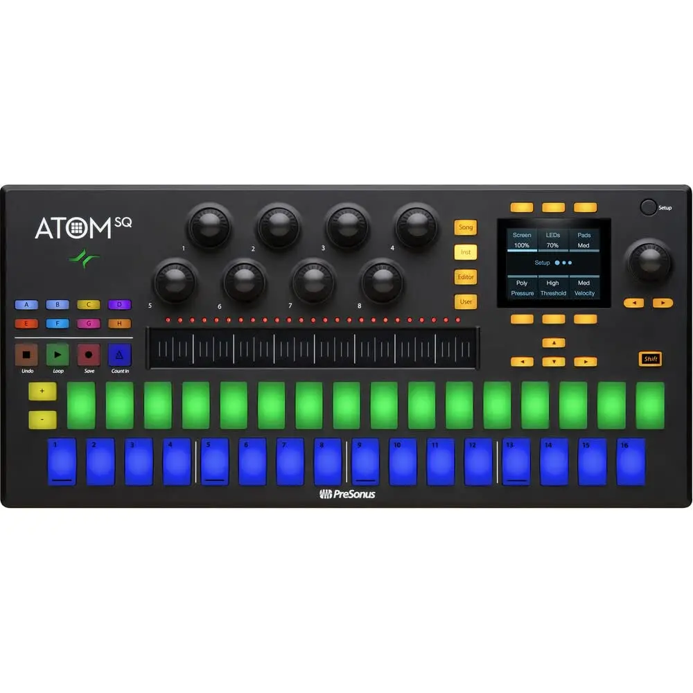 Высококачественная гибридная MIDI-клавиатура PreSonus ATOM SQ, производительность и производственный контроллер
Высококачественная гибридная MIDI-клавиатура PreSonus ATOM SQ, производительность и производственный контроллер