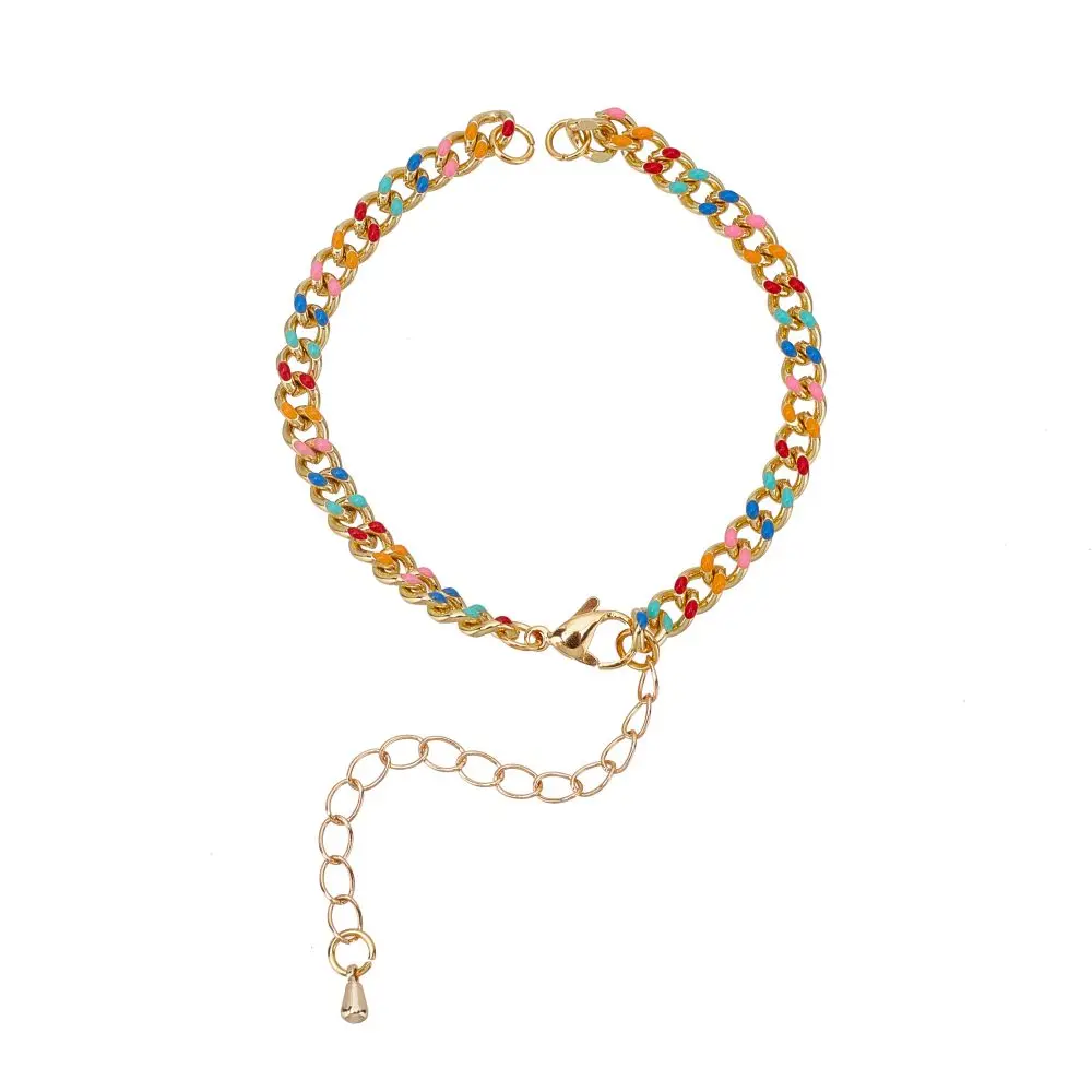 2pcs Two Tone Handmade Brass Curb Chain Bracelet Makings with Enamel and 304 Stainless Steel Lobster Claw Clasps Colorful
2pcs Two Tone Handmade Brass Curb Chain Bracelet Makings with Enamel and 304 Stainless Steel Lobster Claw Clasps Colorful
