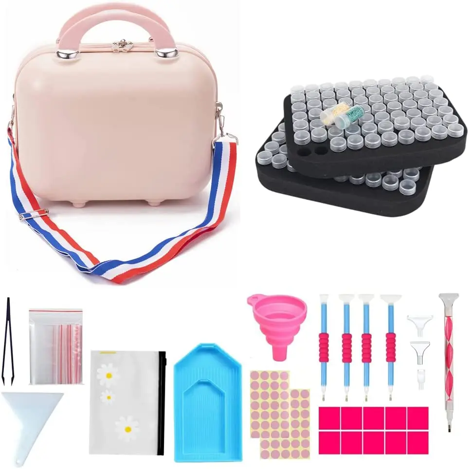 New double layer 140 bottles of diamond painting accessories container storage bag box suitcase diamond embroidery tool handbag
New double layer 140 bottles of diamond painting accessories container storage bag box suitcase diamond embroidery tool handbag