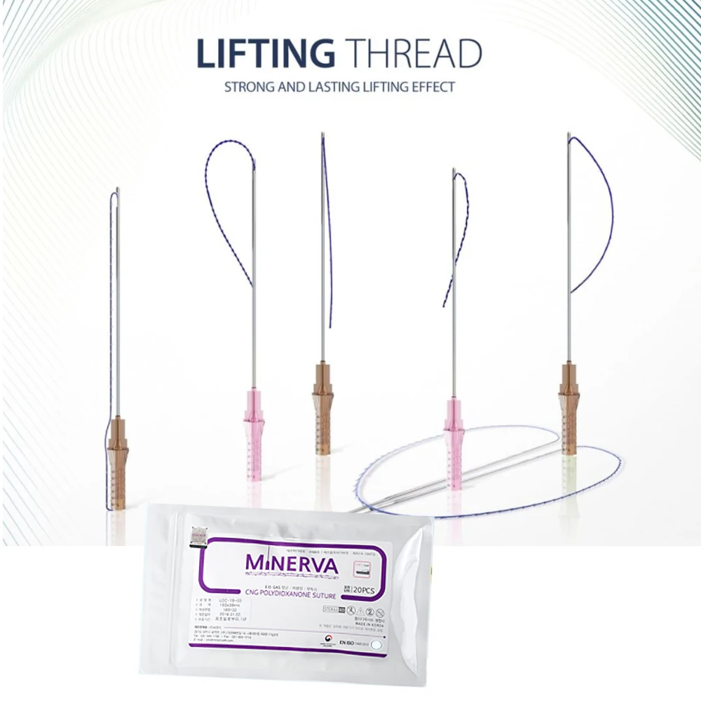 Minerva Pdo Threads Korea Derma Pdo Thread Lift Cog 3D/4D/6D Blunt Molding Cog Fishbone Cog Nose blunt
Minerva Pdo Threads Korea Derma Pdo Thread Lift Cog 3D/4D/6D Blunt Molding Cog Fishbone Cog Nose blunt