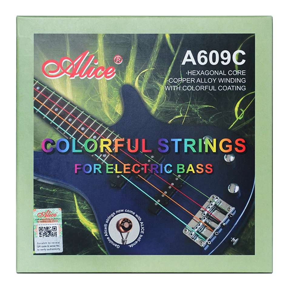 Alice A609C 4-String Electric Bass Guitar Strings Multi-colored 0.04~0.095 inch Colorful String
Alice A609C 4-String Electric Bass Guitar Strings Multi-colored 0.04~0.095 inch Colorful String