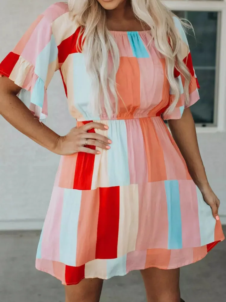 Color Block Ruffled Elastic Waist Mini Dress Summer Dress Vestidos Elegantes Para Mujer Dresses For Women 2022 Robe Femme
Color Block Ruffled Elastic Waist Mini Dress Summer Dress Vestidos Elegantes Para Mujer Dresses For Women 2022 Robe Femme