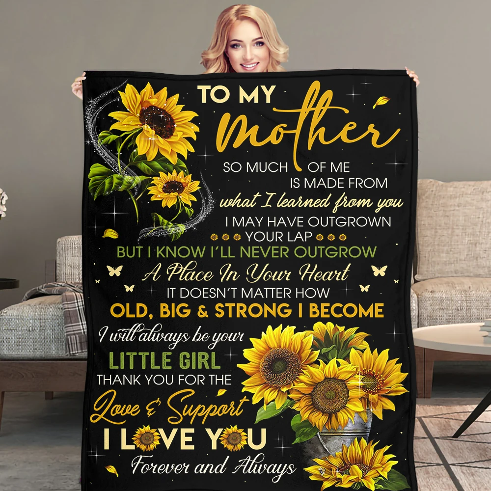 Gifts for Mom Warm Printed Blanket Sunflower Home Decor Personalized Pattern Coral Fleece Quilt Office Napping Car Blanket
Gifts for Mom Warm Printed Blanket Sunflower Home Decor Personalized Pattern Coral Fleece Quilt Office Napping Car Blanket