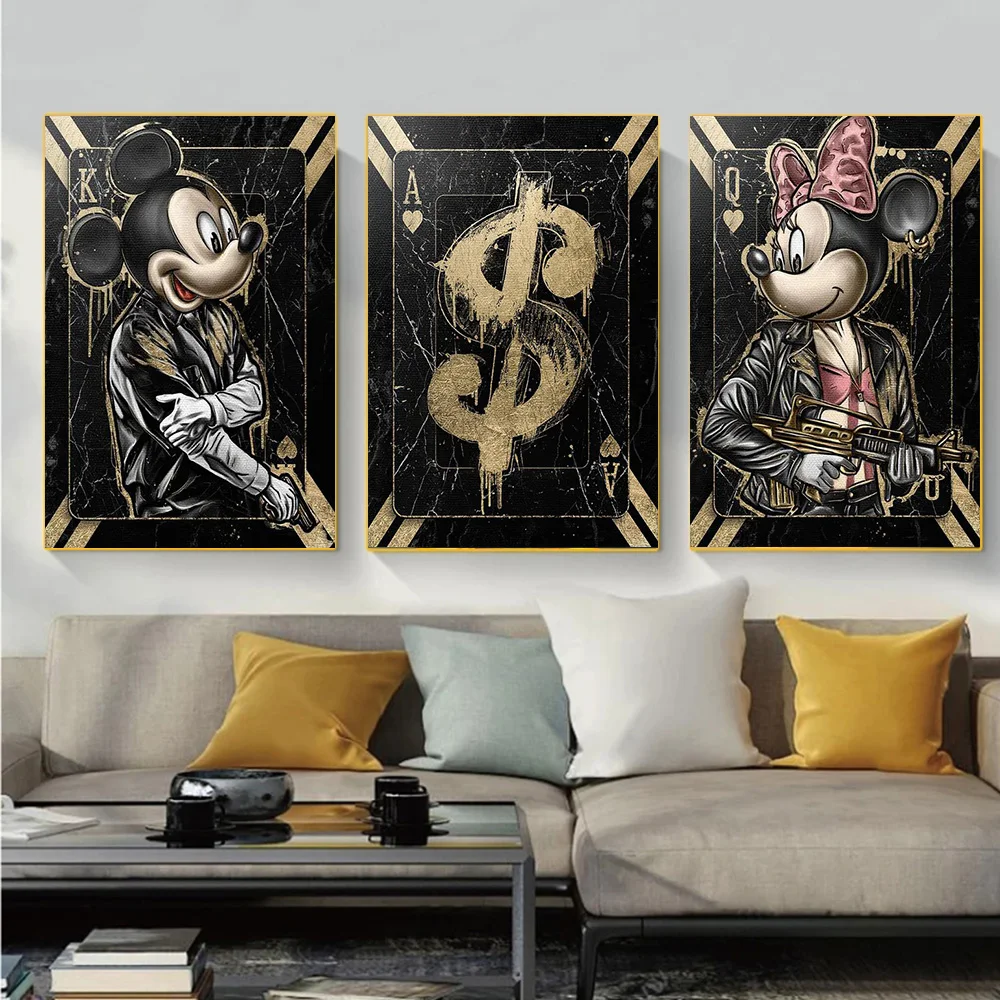 Funny Mickey And Minnie Mouse Robber Canvas Painting Cartoon Card Poster Prints Pictures For Living Room On Wall Decor
Funny Mickey And Minnie Mouse Robber Canvas Painting Cartoon Card Poster Prints Pictures For Living Room On Wall Decor