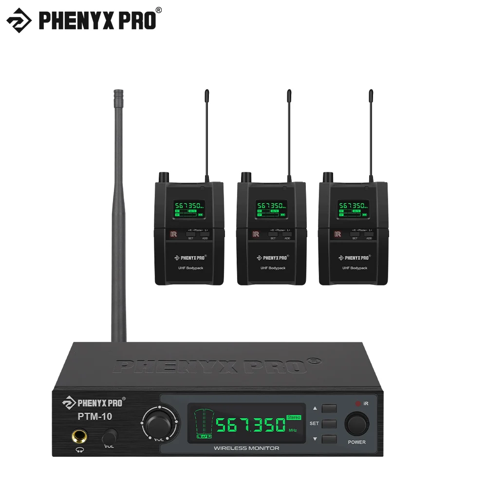 Phenyx Pro UHF Stereo Wireless in Ear Audio Monitor System Selectable Frequency 500MHz Band Rack Mountable for Stage Return
Phenyx Pro UHF Stereo Wireless in Ear Audio Monitor System Selectable Frequency 500MHz Band Rack Mountable for Stage Return