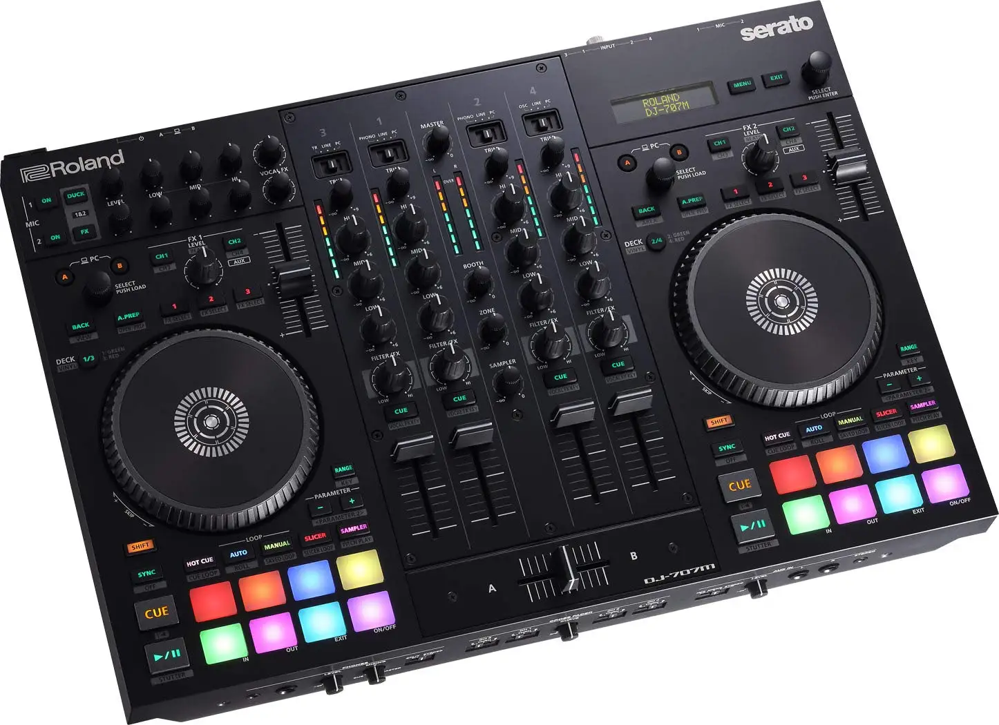 

Summer Discount Sales Roland DJ-707M 4-deck Serato DJ Pro Controller with Drum Machine and Vocal Transformer