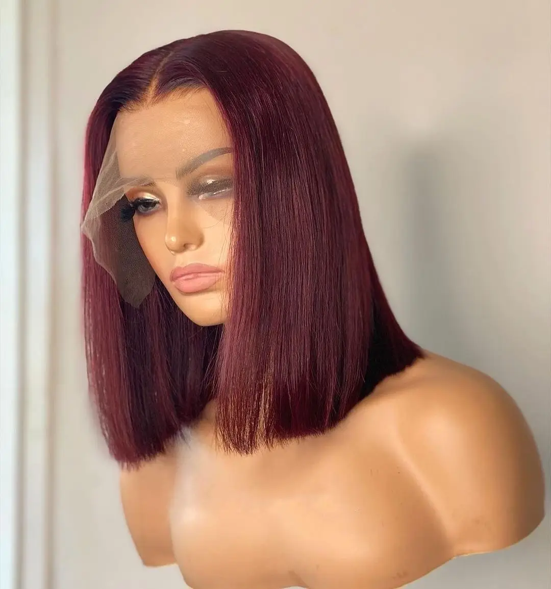 Red Burgundy 99j Straight Bob Wig T part lace wig 5x1 Colored Human Hair Wigs Ombre Honey Blonde Brown Short Bob Wigs For Women
Red Burgundy 99j Straight Bob Wig T part lace wig 5x1 Colored Human Hair Wigs Ombre Honey Blonde Brown Short Bob Wigs For Women