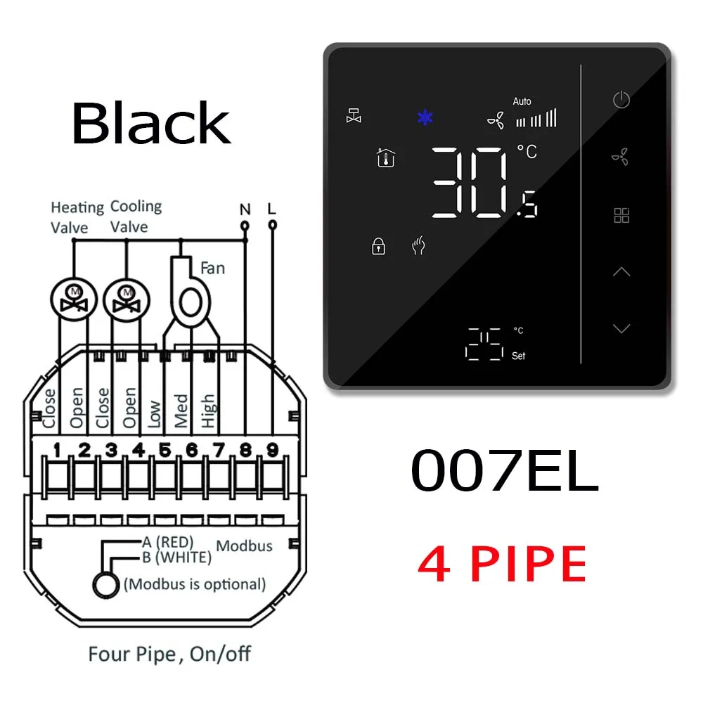 Термостат для кондиционера 2Pipe4pipe 24В
Термостат для кондиционера 2Pipe4pipe 24В
