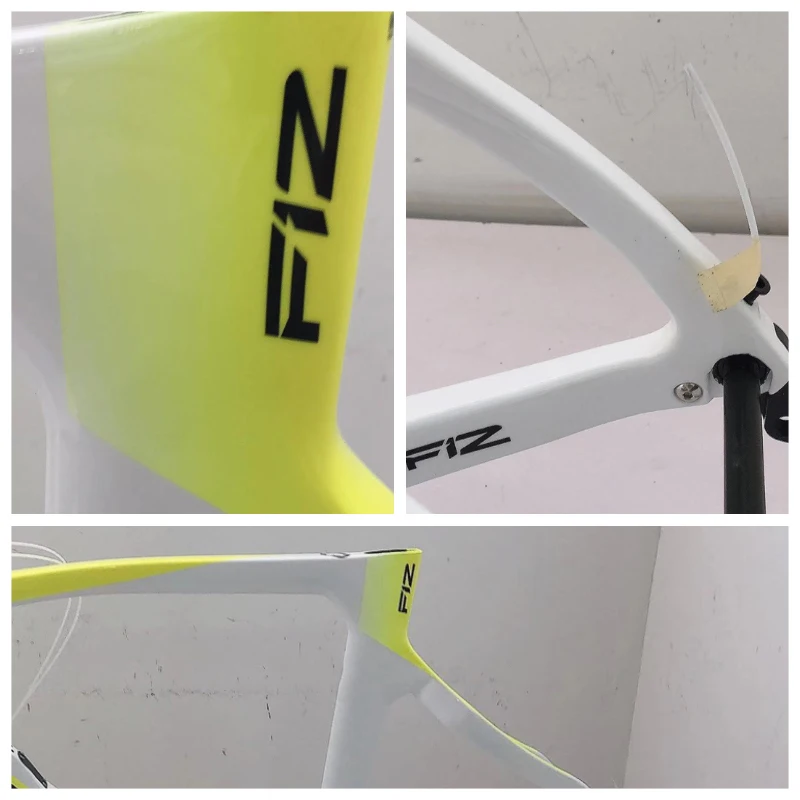 

【High Quality】2023 DIY Logo F12 T1100 Carbon Road Frame Bicycle Frameset +F12 Handlebar BB68 Bike Matte Black White Colors