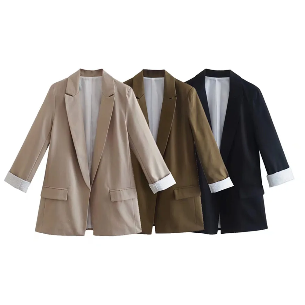 PB&ZA summer new women's fashion simple lapel rolled edge long sleeve printed sleeve linen casual suit jacket 7979/306
PB&ZA summer new women's fashion simple lapel rolled edge long sleeve printed sleeve linen casual suit jacket 7979/306