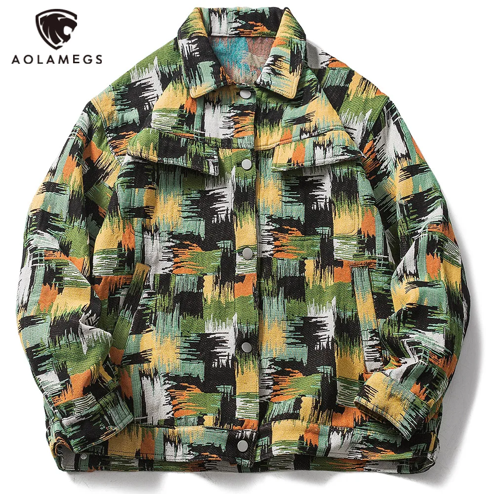Aolamegs Oversized Men Shirts Hit Color Painting Printed Jacket Hip Hop Long Sleeve Summer Fashion High Street Couple Streetwear
Aolamegs Oversized Men Shirts Hit Color Painting Printed Jacket Hip Hop Long Sleeve Summer Fashion High Street Couple Streetwear