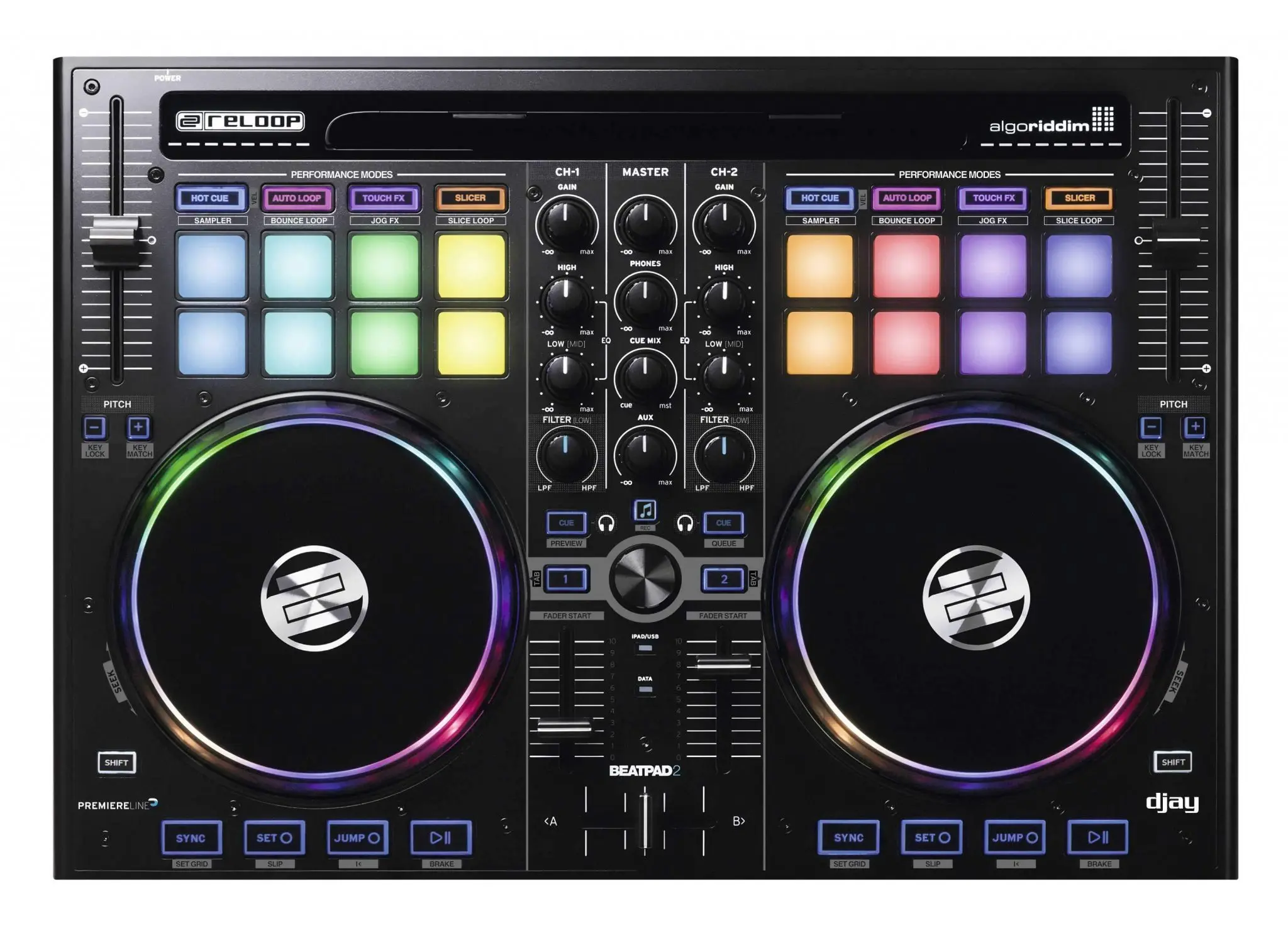 

100% SUMMER DISCOUNT SALES ON Reloop BeatPad 2 2-deck Algoriddim DJAY 2 DJ Controller B-stock