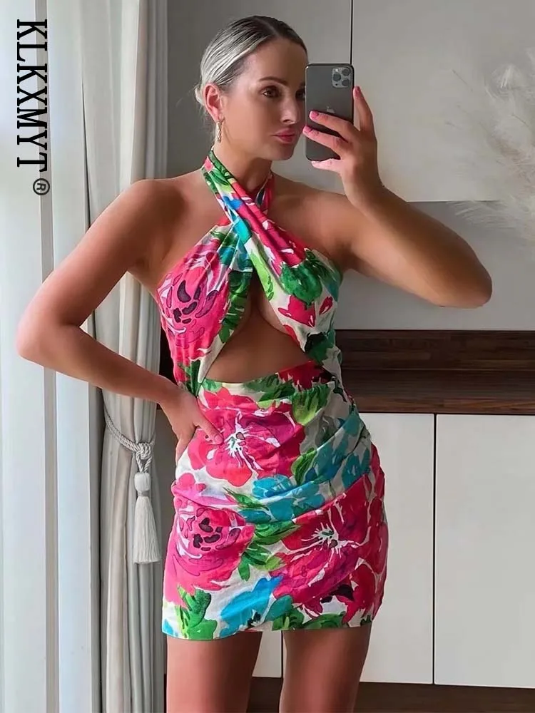 Klkxmyt Women Dress 2022 Summer Traf Fashion Floral Print Mini Dress Vintage Sleeveless Halter Neck Female Sexy Dresses Vestidos
Klkxmyt Women Dress 2022 Summer Traf Fashion Floral Print Mini Dress Vintage Sleeveless Halter Neck Female Sexy Dresses Vestidos