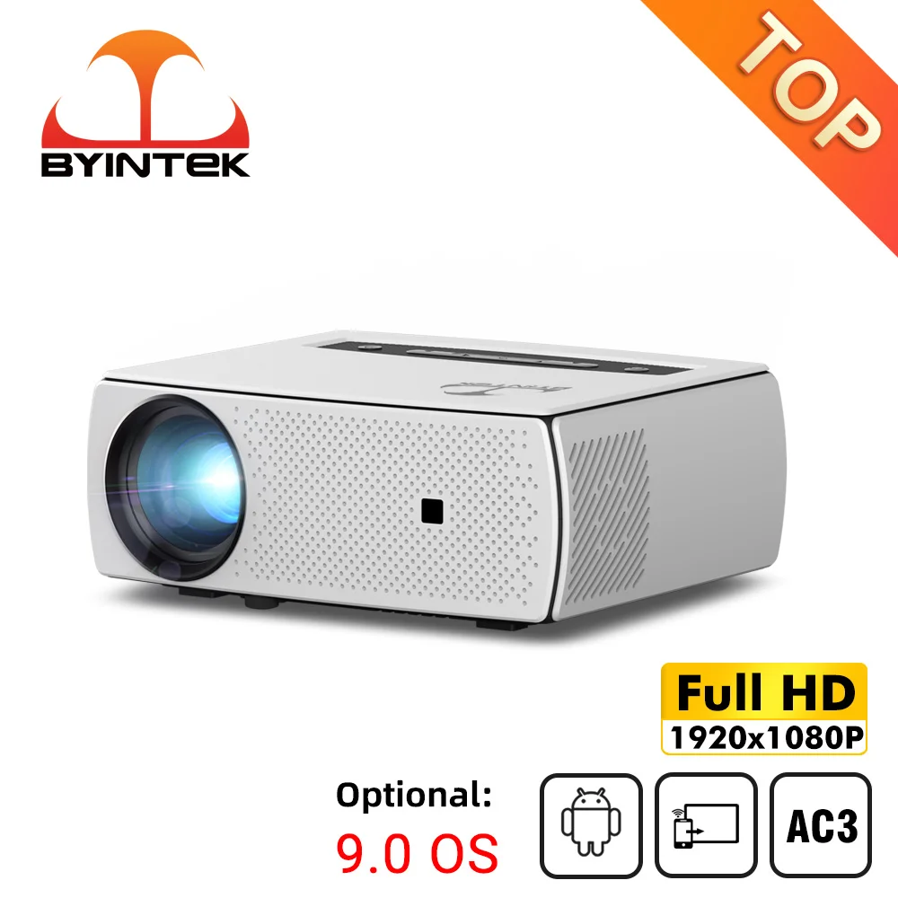 BYINTEK K18 Portable Mini Full HD 1920x1080 LCD Smart Android 9.0 Wifi LED Video Cinema Projector 4K 1080P for Smartphone
BYINTEK K18 Portable Mini Full HD 1920x1080 LCD Smart Android 9.0 Wifi LED Video Cinema Projector 4K 1080P for Smartphone