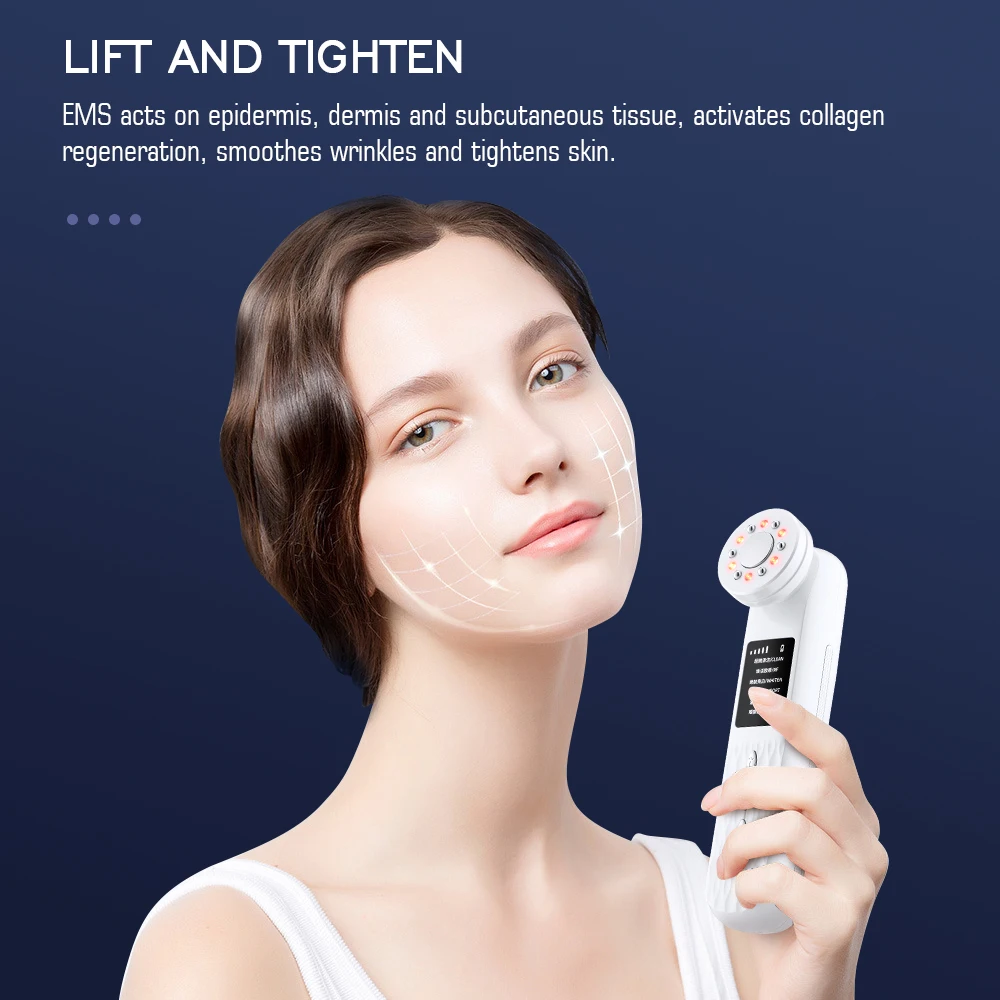7 in 1 Face Lift Devices Ultrasonic Ice Beauty Instrument Facial Massager Light Therapy Anti Aging Wrinkle Beauty Apparatus
7 in 1 Face Lift Devices Ultrasonic Ice Beauty Instrument Facial Massager Light Therapy Anti Aging Wrinkle Beauty Apparatus