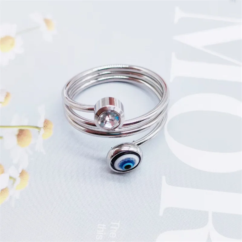 Simple Stainless Steel Evil Eye Ring For Women Men Silver Color Turkish Evil Eyes Opening Finger Ring Couple Friendship Jewelry
Simple Stainless Steel Evil Eye Ring For Women Men Silver Color Turkish Evil Eyes Opening Finger Ring Couple Friendship Jewelry