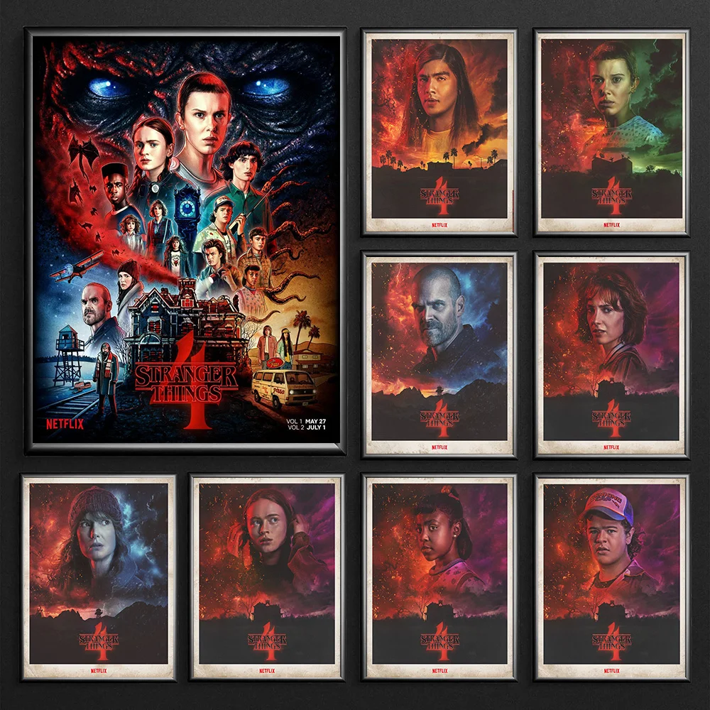 2022 New TV Series Stranger Things Season 4 Posters Wall Art Canvas Painting Science Fiction Horror Drama Prints Room Home Decor
2022 New TV Series Stranger Things Season 4 Posters Wall Art Canvas Painting Science Fiction Horror Drama Prints Room Home Decor