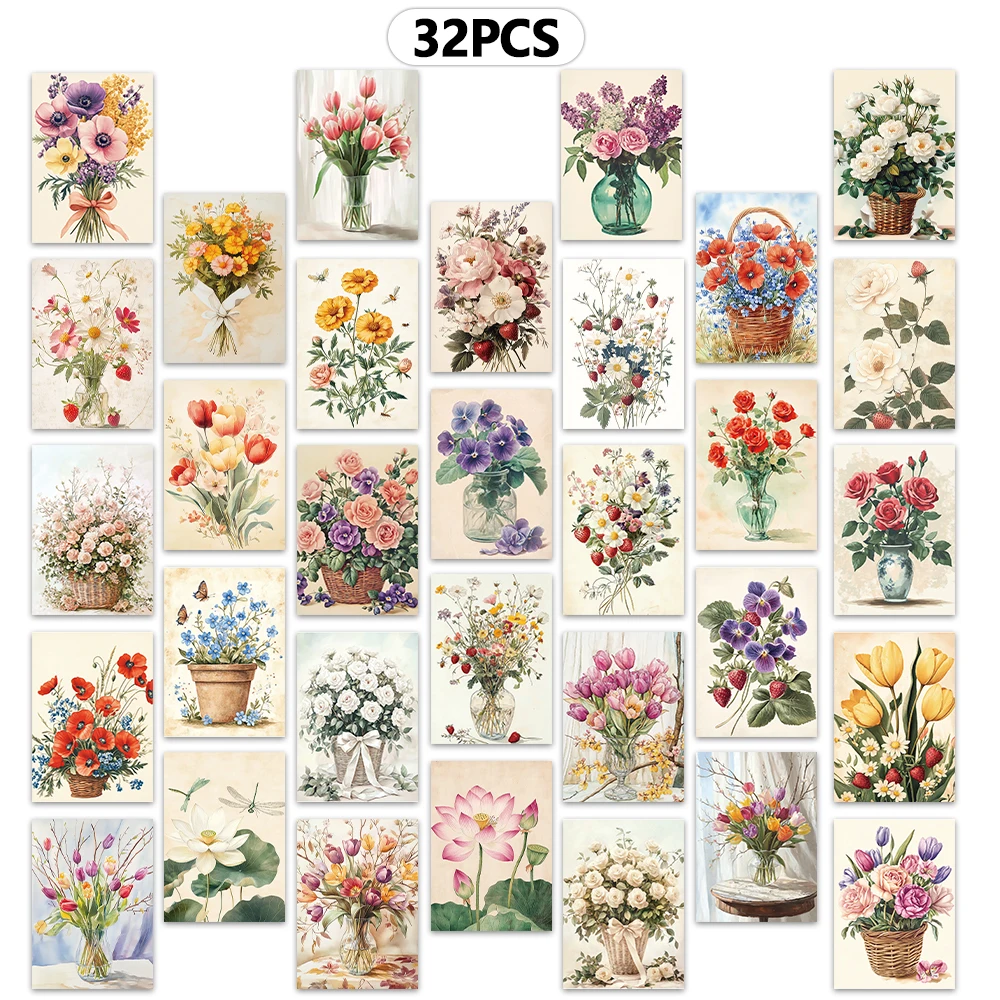 Набор из 32 декоративных наклеек с растительными мотивами
Набор из 32 декоративных наклеек с растительными мотивами