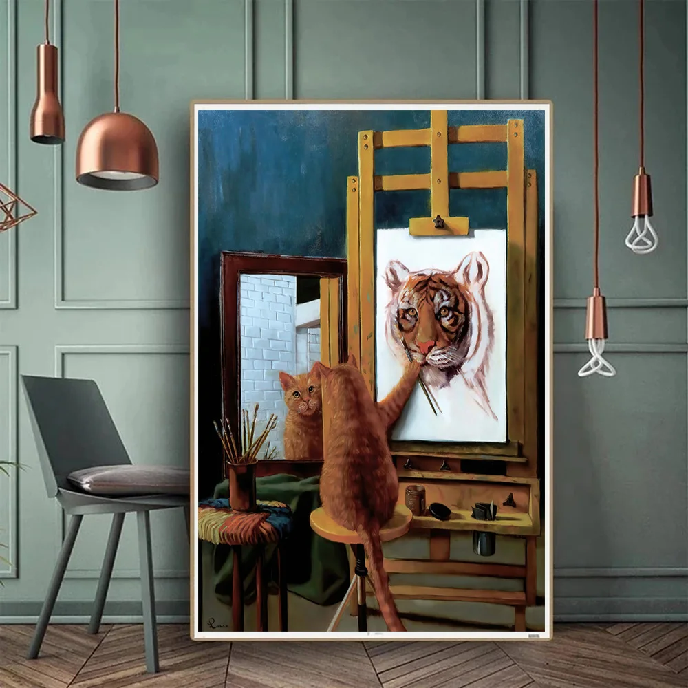 Oil Painting Style Drawing Cat Canvas Painting Posters And Prints Cute Restaurant Kitchen Dining Wall Art Funny Decor Cuadros
Oil Painting Style Drawing Cat Canvas Painting Posters And Prints Cute Restaurant Kitchen Dining Wall Art Funny Decor Cuadros