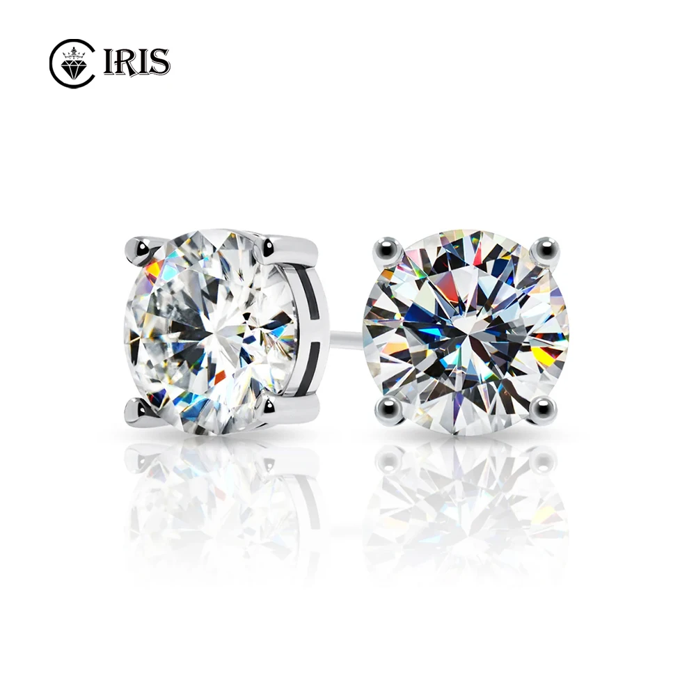 Moissanite Earrings, Real 0.5-2 Carat D Color Moissanite Stud Earrings,Top Quality 925 Sterling Silver Sparkling Wedding Jewelry
Moissanite Earrings, Real 0.5-2 Carat D Color Moissanite Stud Earrings,Top Quality 925 Sterling Silver Sparkling Wedding Jewelry