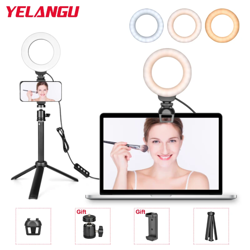 LED Ring Light Photography Light Selfie Lamp With Tripod For Phone Stand Holder Photo Lamp Ringlight Live Video Streaming 4Inch
LED Ring Light Photography Light Selfie Lamp With Tripod For Phone Stand Holder Photo Lamp Ringlight Live Video Streaming 4Inch