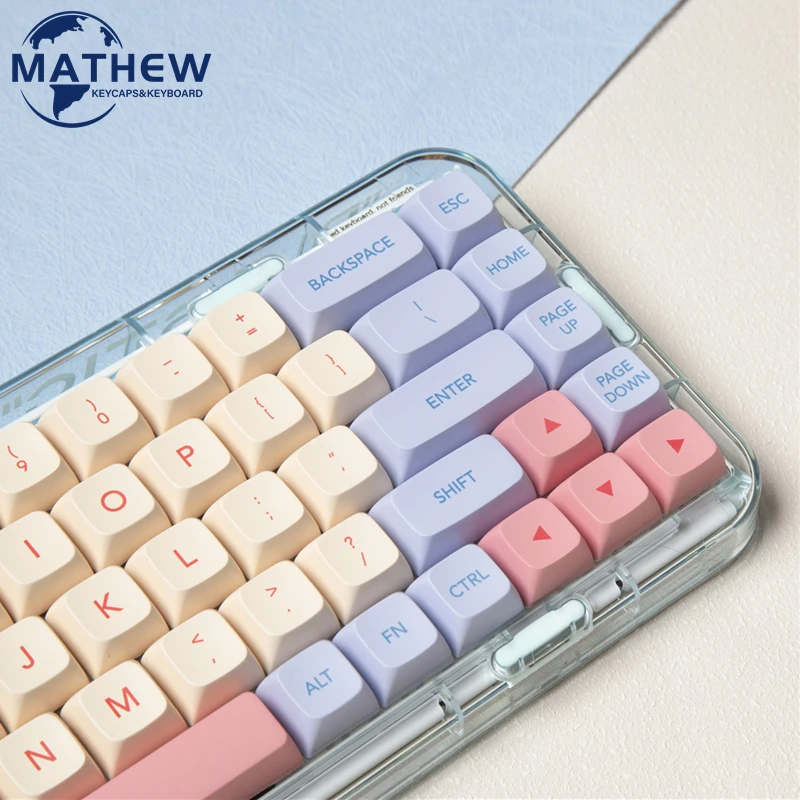 

Marshmallow Keycaps XDA Profile 132 Keys Support 61/64/68/78/84/87/96/980/108 Pink Key Cap for Machanical Keyboard