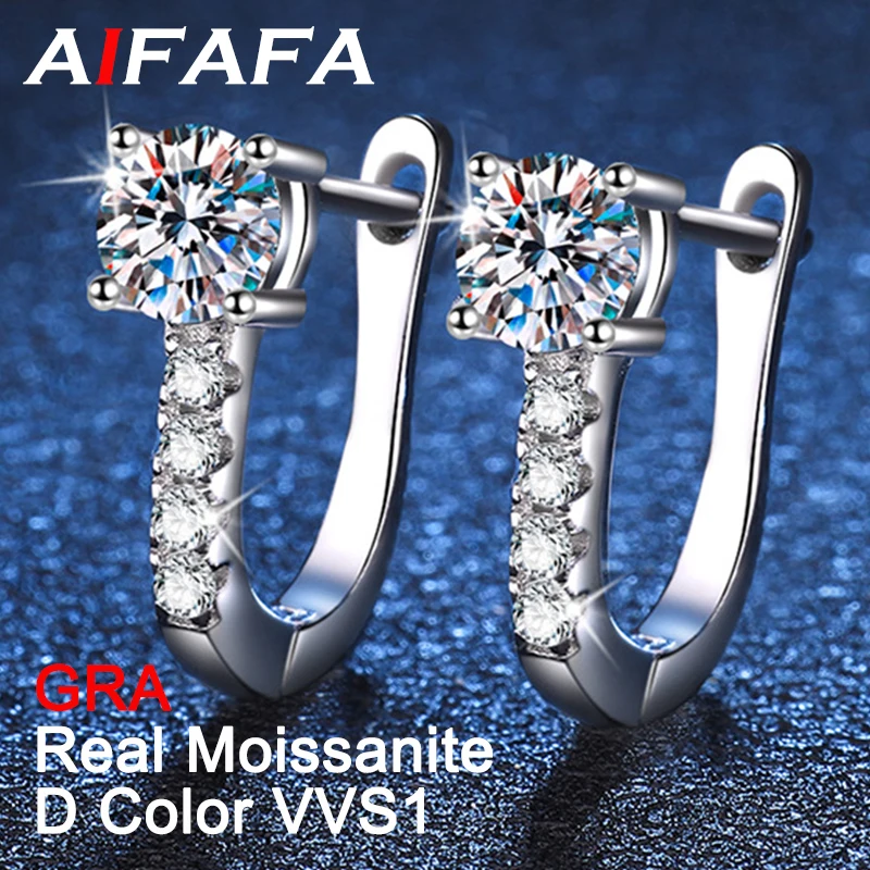 AIFAFA Real 0.5 Carat D Color Moissanite Drop Earring For Women 100% S925 Sterling Silver Ear Stud Fine Jewelry GRA Drop Ship
AIFAFA Real 0.5 Carat D Color Moissanite Drop Earring For Women 100% S925 Sterling Silver Ear Stud Fine Jewelry GRA Drop Ship