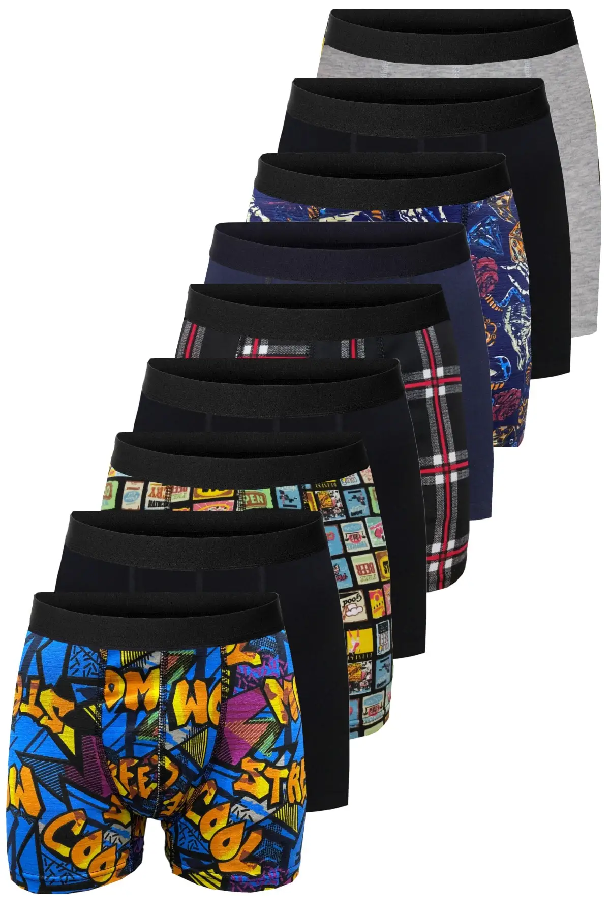 Mens 9 Pack Cotton underwearPatterned Plain Mixed Cunt panties fashion boxer shorts men's breathable set sexy large size very s
Mens 9 Pack Cotton underwearPatterned Plain Mixed Cunt panties fashion boxer shorts men's breathable set sexy large size very s