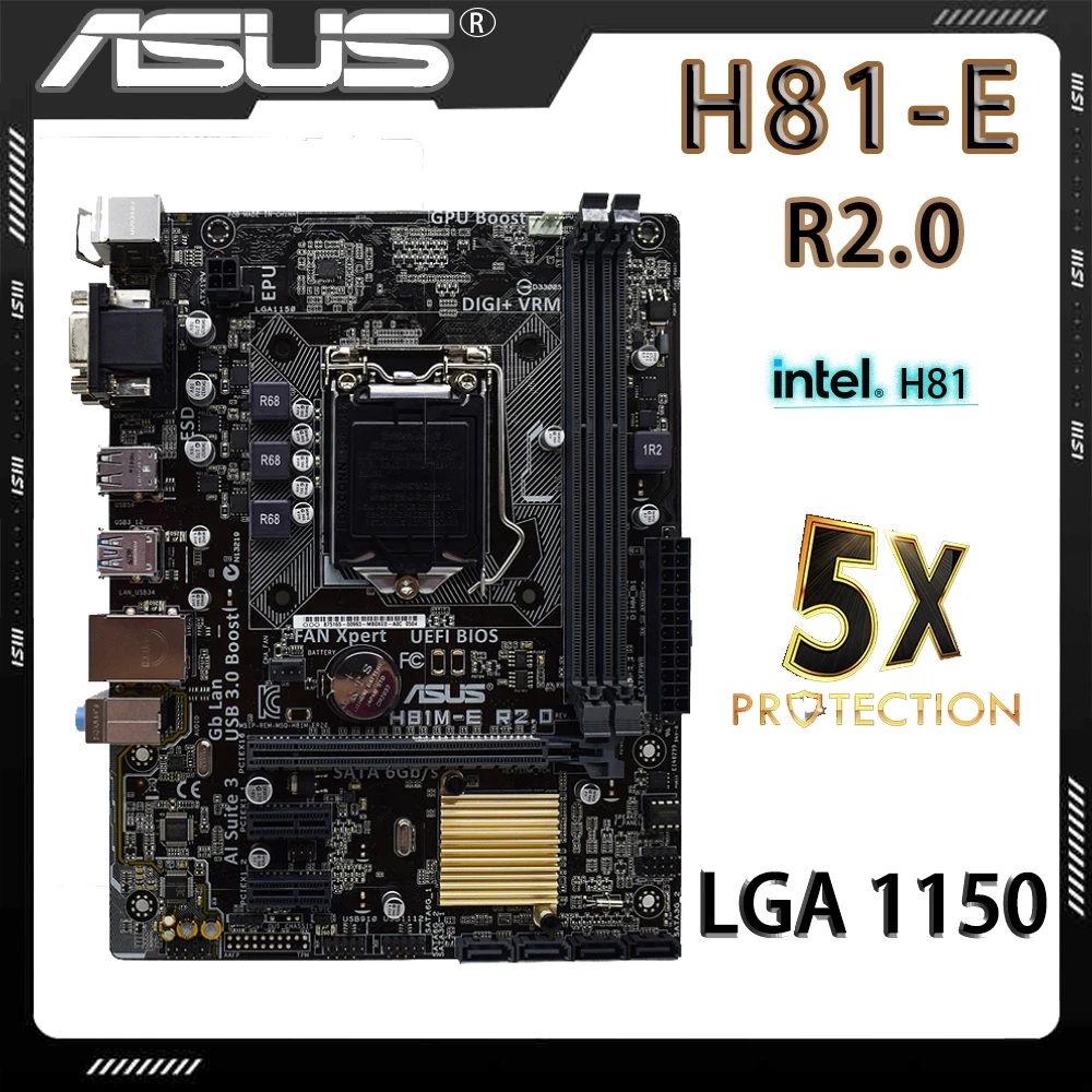 Материнская плата ASUS H81M-E R2.0 LGA 1150 DDR3 Intel H81 с поддержкой процессора Core i7 i5 i3 PCI-E X16 VGA SATA3 16 Гб ОЗУ 1066MH
Материнская плата ASUS H81M-E R2.0 LGA 1150 DDR3 Intel H81 с поддержкой процессора Core i7 i5 i3 PCI-E X16 VGA SATA3 16 Гб ОЗУ 1066MH