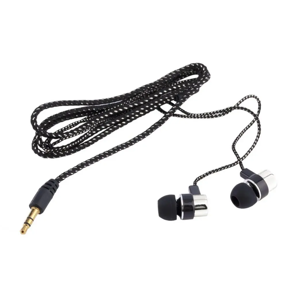 

Earphone Braided Wiring Super Bass In Ear Music Earphone HIFI Stereo Earbuds Headset Wired For Cell Phone For Xiaomi Samsung