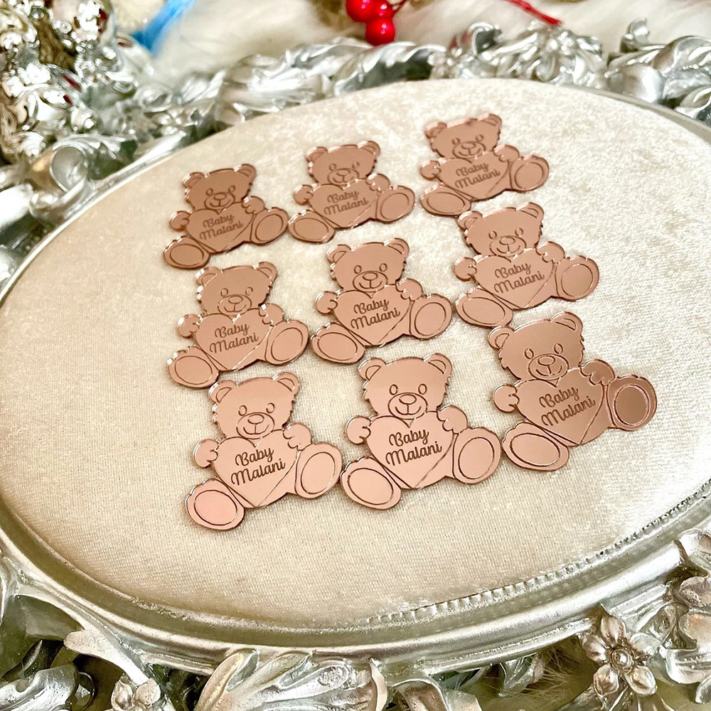 10x Personalized Cute Bear Baby Shower Engraved Baby Name Date Custom Princess Birthday Party Confetti Gift Tag Decoration Favor
10x Personalized Cute Bear Baby Shower Engraved Baby Name Date Custom Princess Birthday Party Confetti Gift Tag Decoration Favor