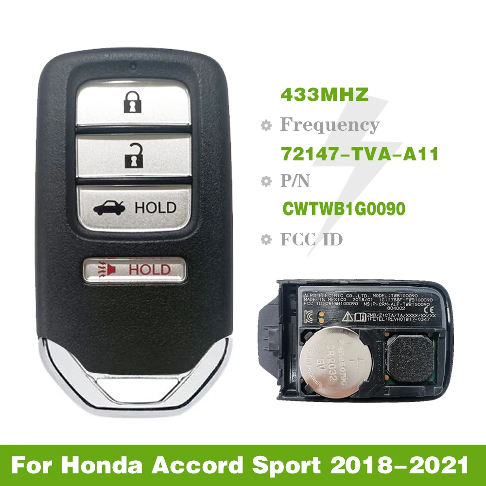 CN003132 для Honda Accord 2018-2021 автомобильный пульт дистанционного управления сменный