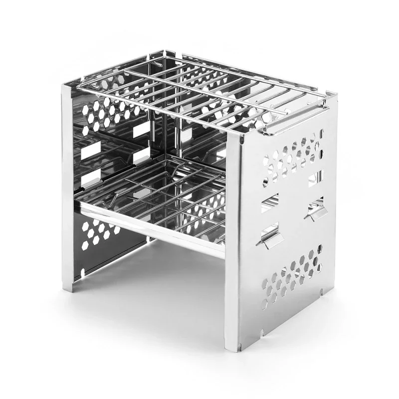 Outdoor Charcoal Stove BBQ Picnic Stove Grill Stainless Steel Double-Layer Firewood Stove Folding Mini Camping Barbecue Grill
Outdoor Charcoal Stove BBQ Picnic Stove Grill Stainless Steel Double-Layer Firewood Stove Folding Mini Camping Barbecue Grill