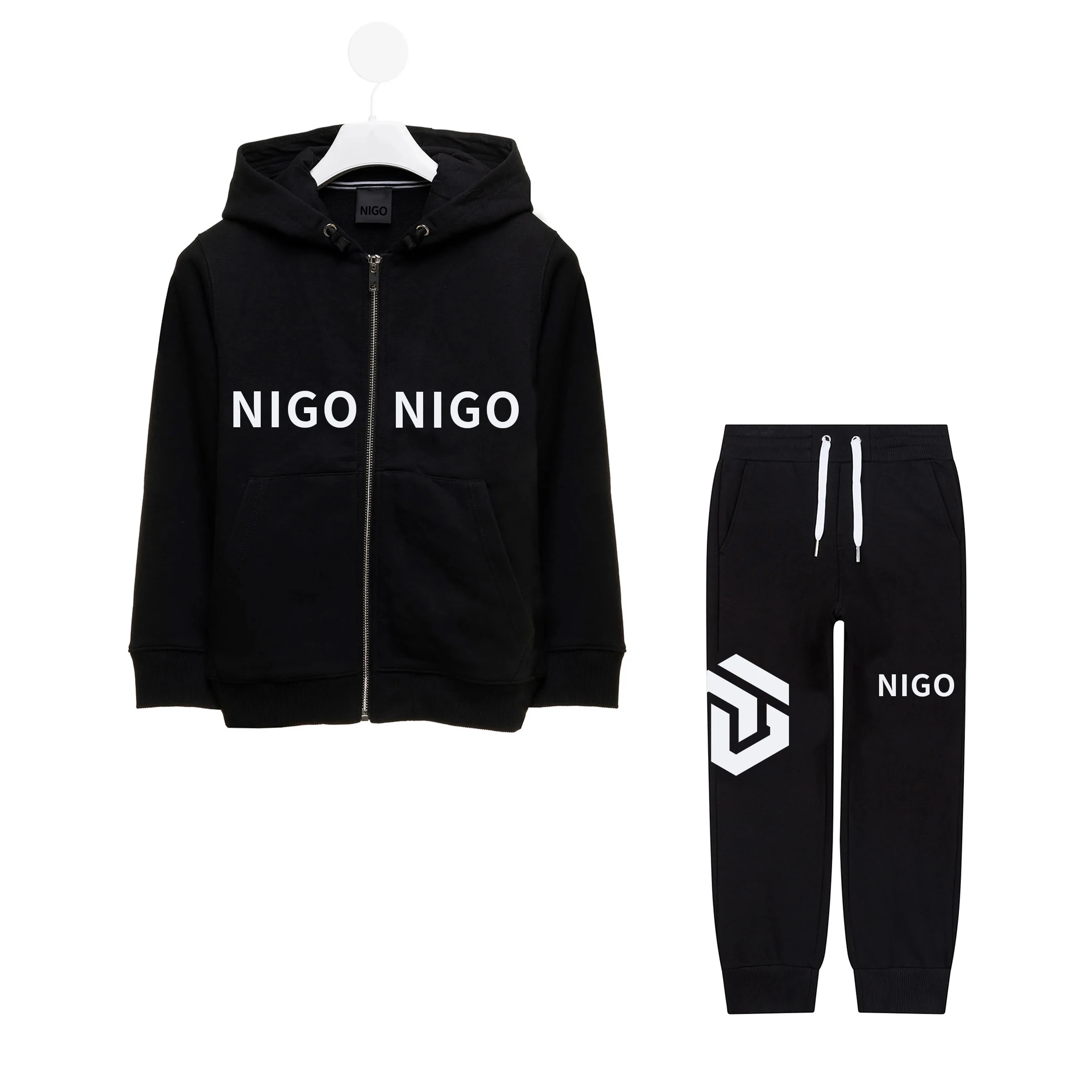Детская куртка с капюшоном и длинным рукавом с принтом надписи NIGO, хлопковые брюки, повседневный костюм # nigo38298
Детская куртка с капюшоном и длинным рукавом с принтом надписи NIGO, хлопковые брюки, повседневный костюм # nigo38298