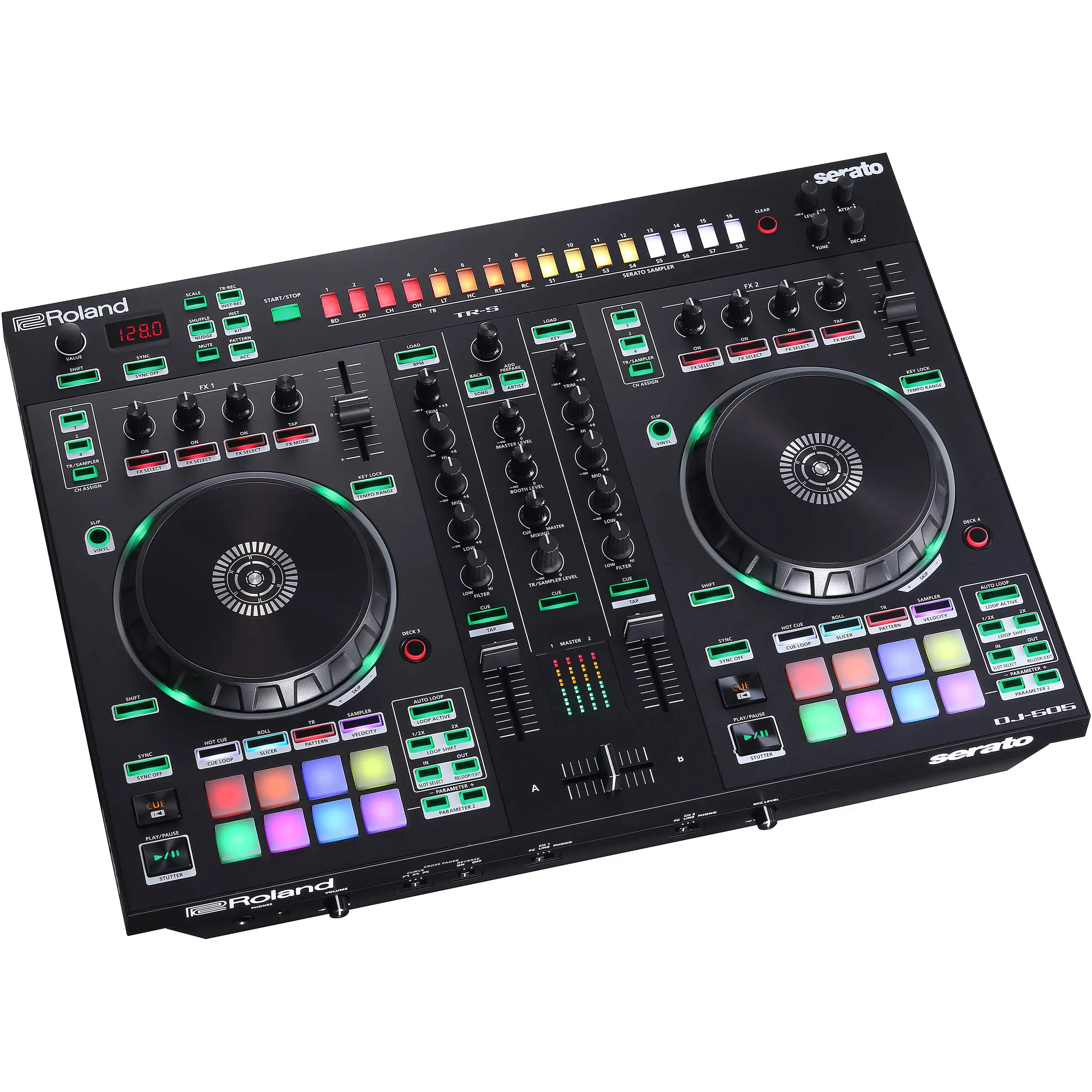 

50% DISSCOUNT Roland DJ-505 2-deck Serato DJ Controller with Drum Machine