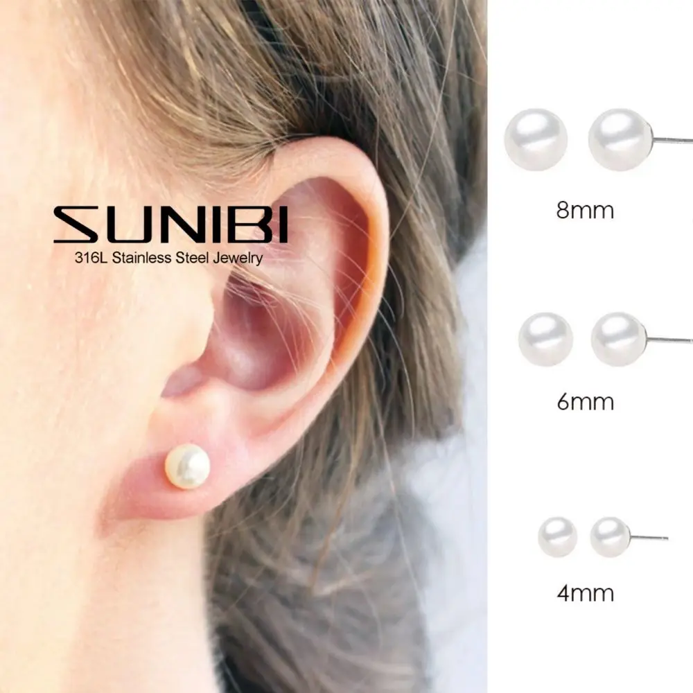 Trend Simulation Pearl Stud Earrings for Women Stainless Steel Hypoallergenic Jewelry Korean Style Silver Plated Pircing Earring
Trend Simulation Pearl Stud Earrings for Women Stainless Steel Hypoallergenic Jewelry Korean Style Silver Plated Pircing Earring