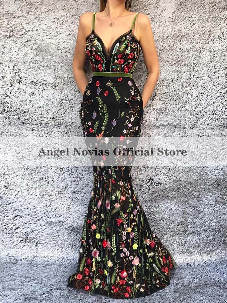 Женское длинное вечернее платье ANGEL NOVIAS, черное кружевное платье-Русалка с цветочным рисунком, на бретелях, для свадебной вечеринки и выпуск...
Женское длинное вечернее платье ANGEL NOVIAS, черное кружевное платье-Русалка с цветочным рисунком, на бретелях, для свадебной вечеринки и выпуск...