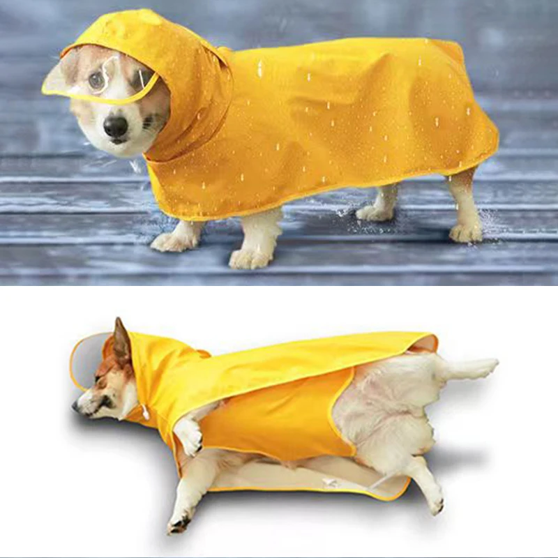 Dog Raincoat PU Hooded Pet Poncho Belly Protector and Anti-dirty Waterproof Dog Clothes Hooded Raincoat To Keep Out The Rain
Dog Raincoat PU Hooded Pet Poncho Belly Protector and Anti-dirty Waterproof Dog Clothes Hooded Raincoat To Keep Out The Rain