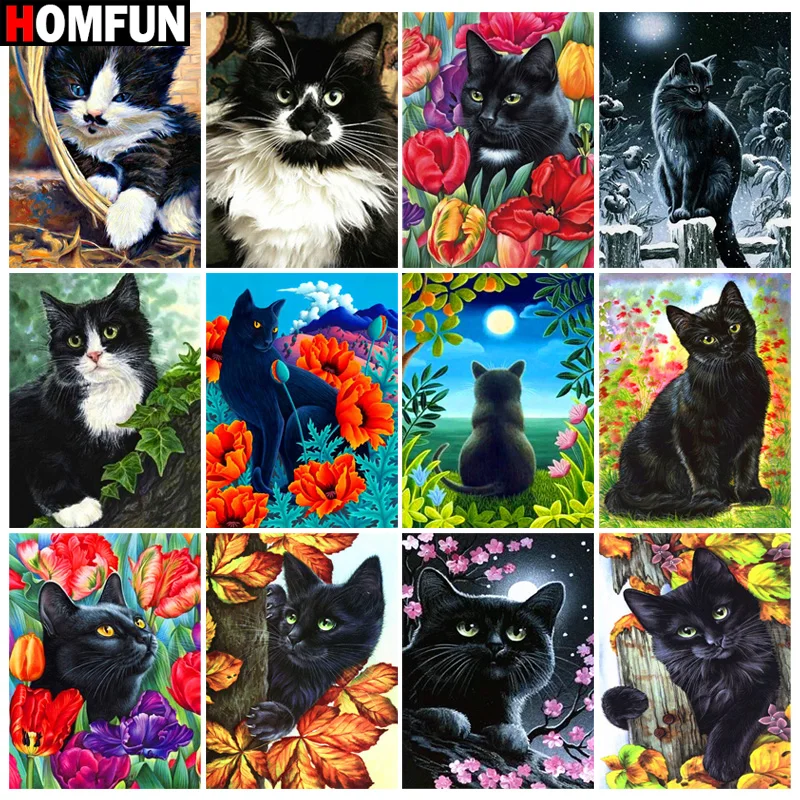 HOMFUN Diy Full Square Round Drill 5D Diamond Painting Cross Stitch Diamond Embroidery "Animal Cat Flower" Home Decor Gift
HOMFUN Diy Full Square Round Drill 5D Diamond Painting Cross Stitch Diamond Embroidery "Animal Cat Flower" Home Decor Gift