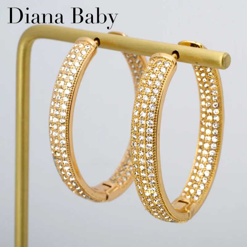 Diana Baby Jewelry Latest Fashion 18K Gold Plated Earring Design Round Simple Creative Beautiful Earrings For Women's Party Gif
Diana Baby Jewelry Latest Fashion 18K Gold Plated Earring Design Round Simple Creative Beautiful Earrings For Women's Party Gif