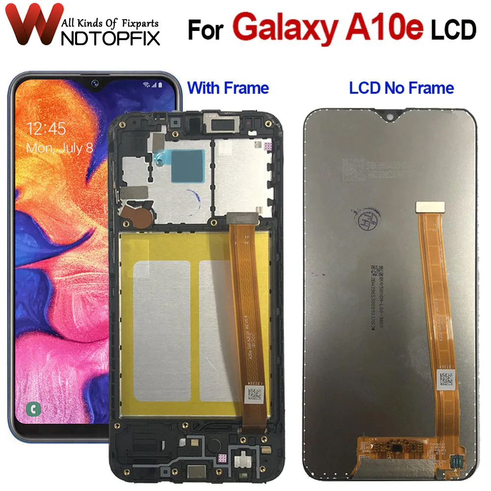

New For Samsung Galaxy A10E A102 SM-A102U SM-A102F/DL SM-A102N SM-A102W LCD Display Touch Screen Digitizer Assembly With Frame