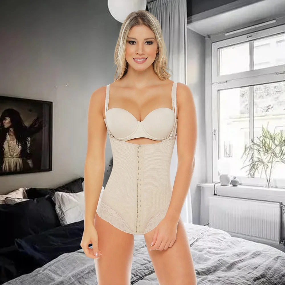 Triangle Lace High Back Bodysuit Front Zipper Sculpting Shapewear for everyday and post-surgery use
Triangle Lace High Back Bodysuit Front Zipper Sculpting Shapewear for everyday and post-surgery use