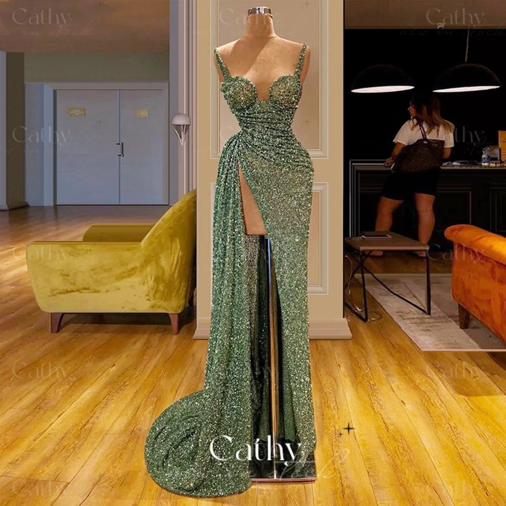 Glitter Sequins Fishtail Vestidos De Noche Sexy Side Split فساتين السهرة Charming Mermaid Party Dresses Sweetheart Prom Dress
Glitter Sequins Fishtail Vestidos De Noche Sexy Side Split فساتين السهرة Charming Mermaid Party Dresses Sweetheart Prom Dress