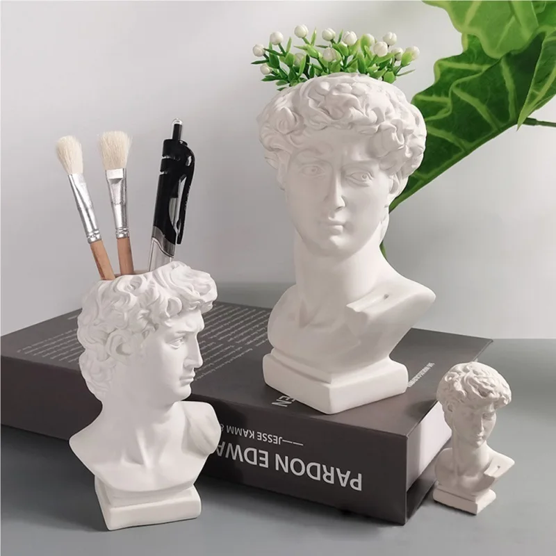 Fashion Creative David Sculpture Pen Holder Resin Makeup Brush Storage Box Flowerpot Vase Arts And Crafts Garden Home
Fashion Creative David Sculpture Pen Holder Resin Makeup Brush Storage Box Flowerpot Vase Arts And Crafts Garden Home