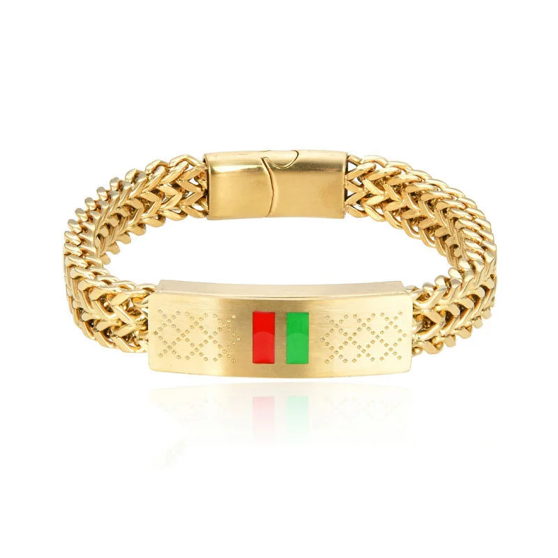 Hot Great Quality Stainless Steel Braided 5 Colors Bracelet Bangles Men Hip Hop Party Rock Red And Greenweaving Patter Jewelry
Hot Great Quality Stainless Steel Braided 5 Colors Bracelet Bangles Men Hip Hop Party Rock Red And Greenweaving Patter Jewelry